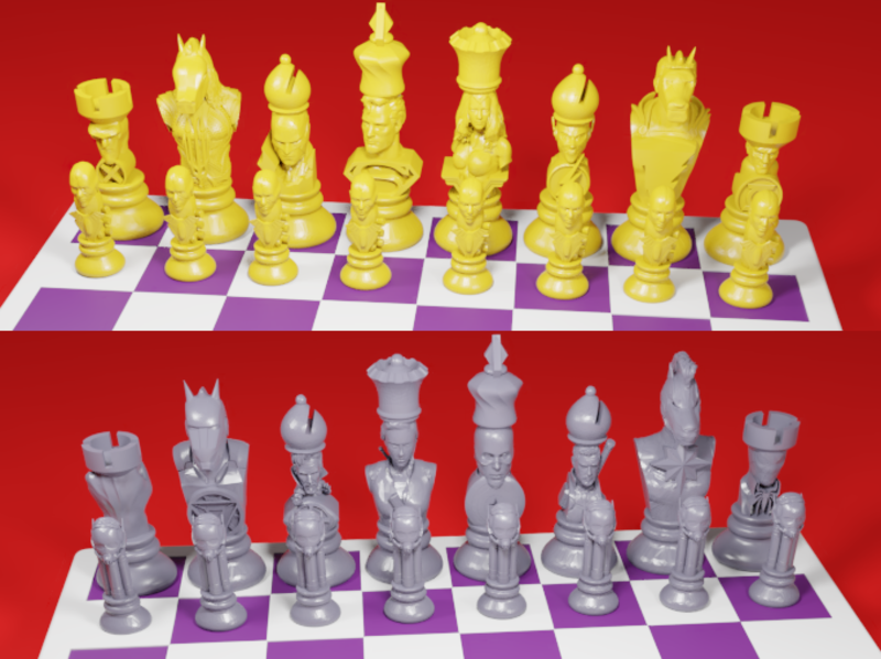 CHESS BOARD AVENGERS VS JUSTICE LEAGUE