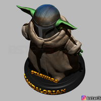 Yoda Baby with Mandalorian Helmet High quality - Thumbnail 10