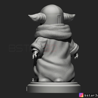 Yoda Baby with Mandalorian Helmet High quality - Thumbnail 14