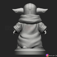 Yoda Baby with Mandalorian Helmet High quality - Thumbnail 15
