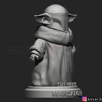 Yoda Baby with Mandalorian Helmet High quality - Thumbnail 17