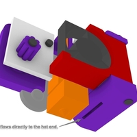 Creality CR-10 EZ Access Hot End fan holder adapter - Thumbnail 1
