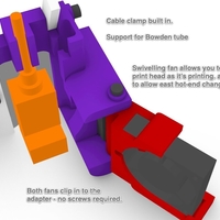 Creality CR-10 EZ Access Hot End fan holder adapter - Thumbnail 4