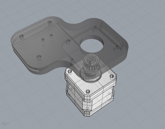 Creality CR-10 Nema Extruder Motor Extender Bracket 3D Print 281889