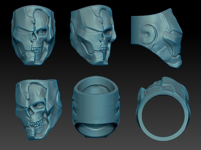 Iron Man Skull Ring 3D print model 3D Print 281956