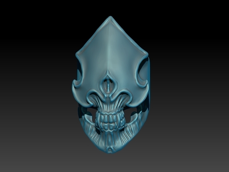 Faceless Skull Ring 2 3D print model