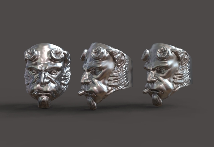 Hell Boy Ring 3D print model 3D Print 281961