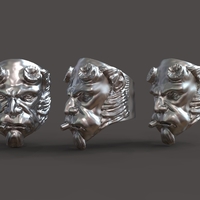 Hell Boy Ring 3D print model - Thumbnail 3