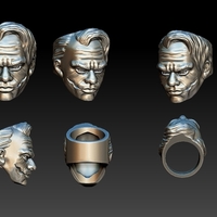 Joker Ring 3D print model - Thumbnail 2