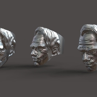 Joker Ring 3D print model - Thumbnail 3