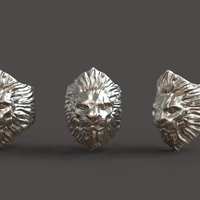 Lion Ring 3D print model - Thumbnail 2