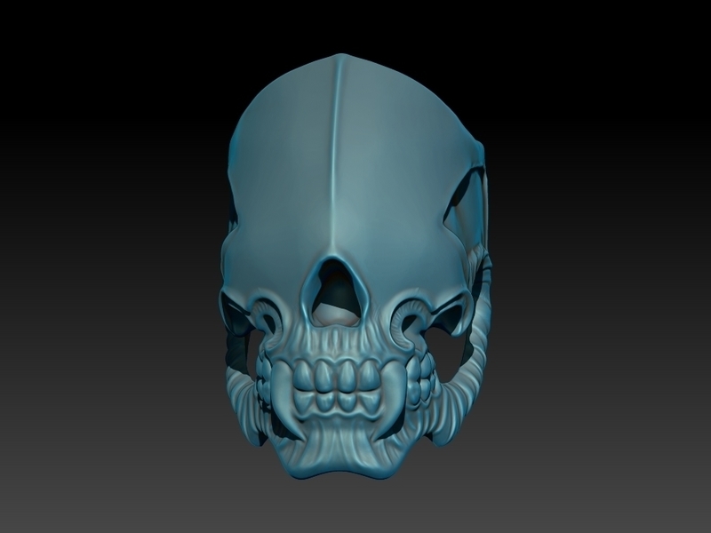 Faceless Skull Ring 3D print model