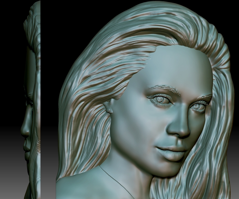Portrait relief STL file for CNC router based on your photo