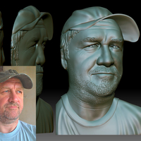 Portrait relief STL file for CNC router based on your photo - Thumbnail 4