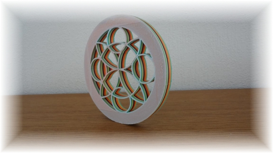 3D Colorful Flower of Life Mandala 3D Print 28230