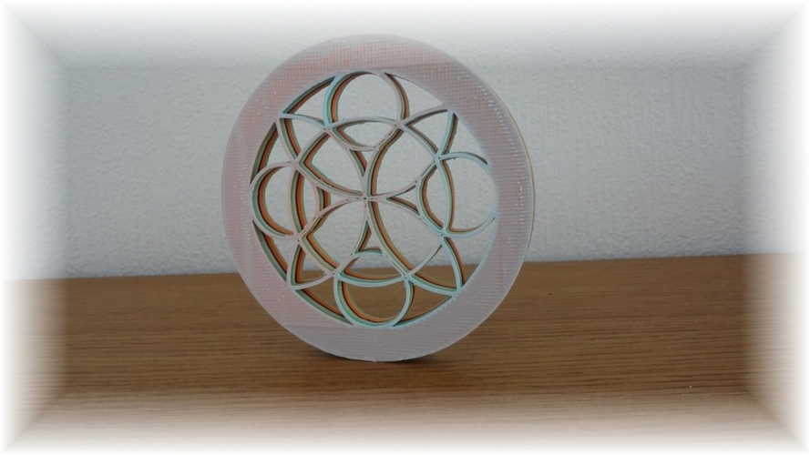 3D Colorful Flower of Life Mandala 3D Print 28231