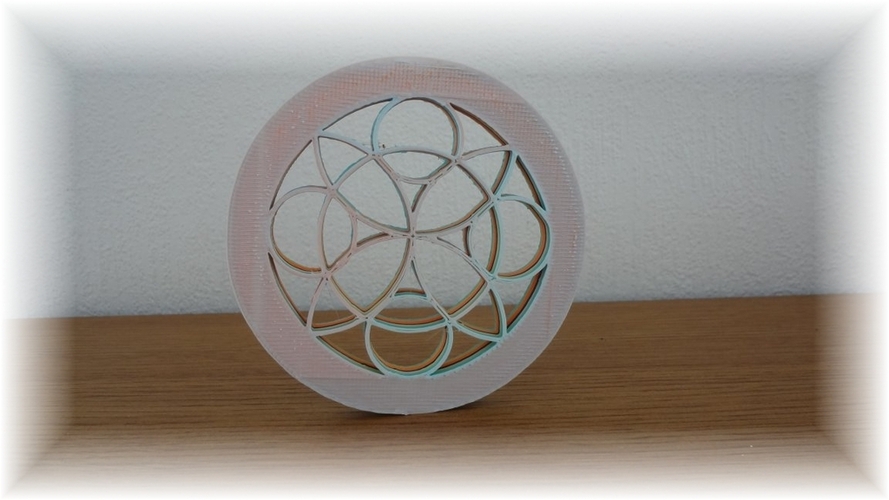 3D Colorful Flower of Life Mandala 3D Print 28232
