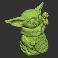 Baby Yoda Maneki Neko Lucky Cat - Thumbnail 5