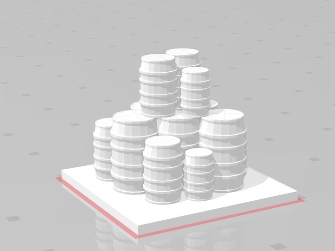 Pile of barrels 3D Print 282399