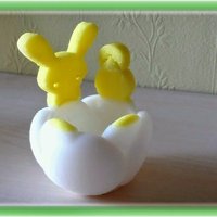 Small  Tulip shaped egg-shell with Easter attributes 3D Printing 28243