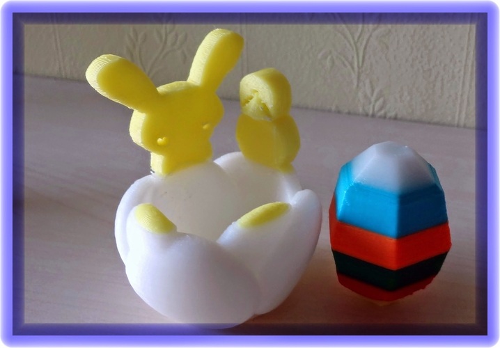  Tulip shaped egg-shell with Easter attributes 3D Print 28244