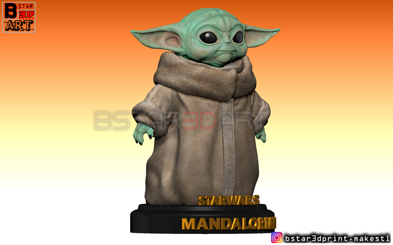 Yoda Baby - Mandalorian Star wars - High quality  3D Print 282500