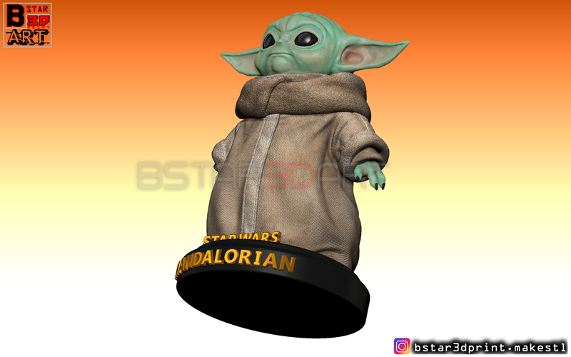 Yoda Baby - Mandalorian Star wars - High quality  3D Print 282501