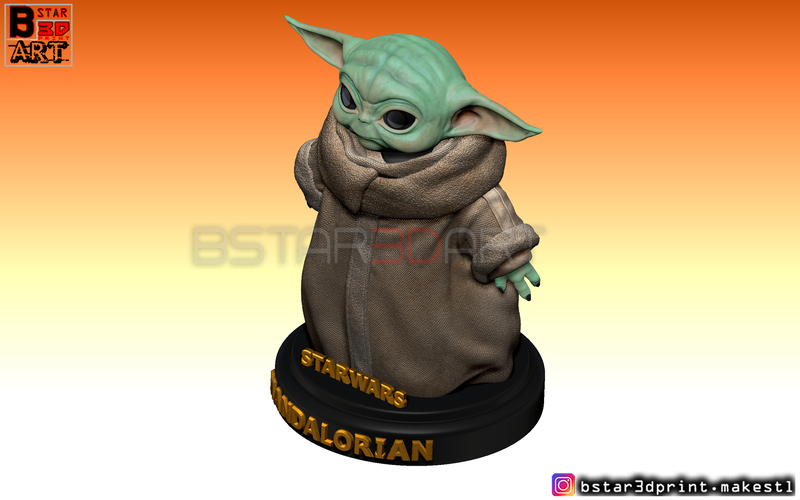 Yoda Baby - Mandalorian Star wars - High quality  3D Print 282502