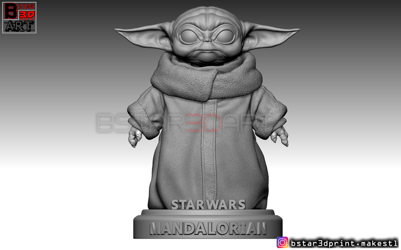 Yoda Baby - Mandalorian Star wars - High quality  3D Print 282505