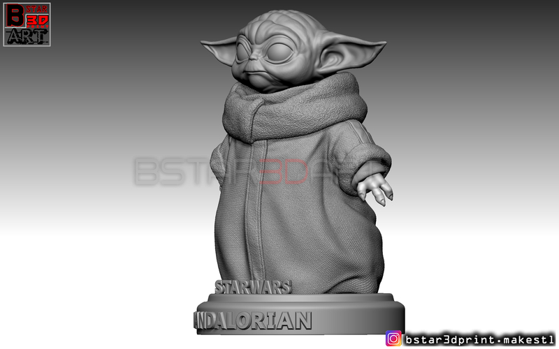Yoda Baby - Mandalorian Star wars - High quality  3D Print 282506