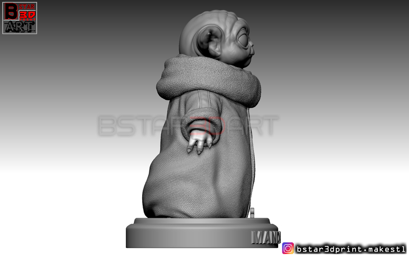 Yoda Baby - Mandalorian Star wars - High quality  3D Print 282511
