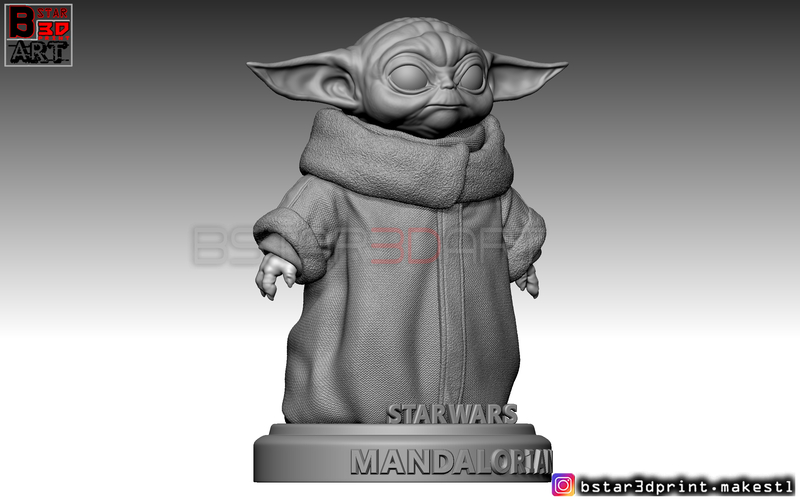 Yoda Baby - Mandalorian Star wars - High quality  3D Print 282512
