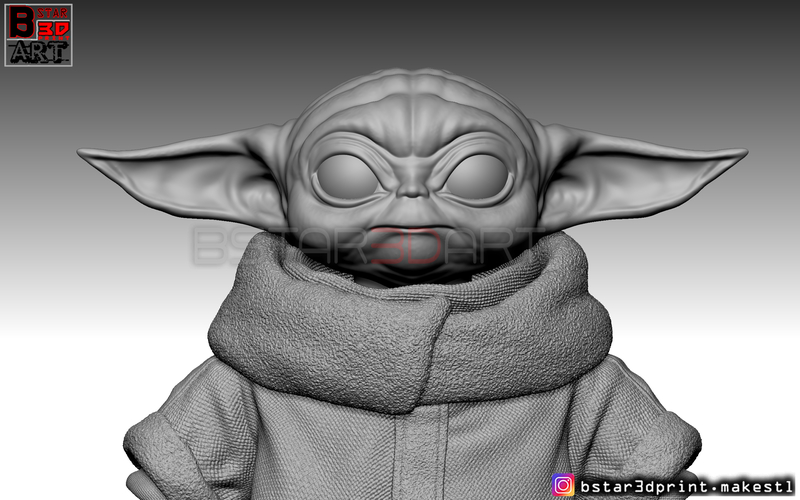 Yoda Baby - Mandalorian Star wars - High quality  3D Print 282513