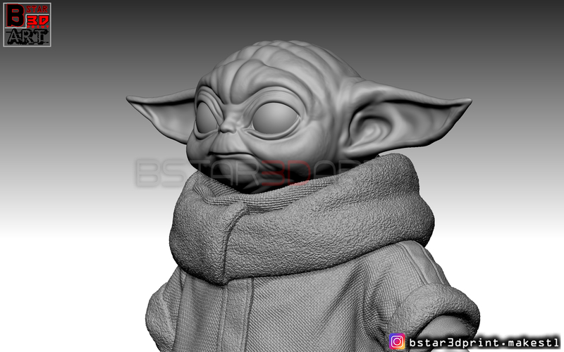 Yoda Baby - Mandalorian Star wars - High quality  3D Print 282514