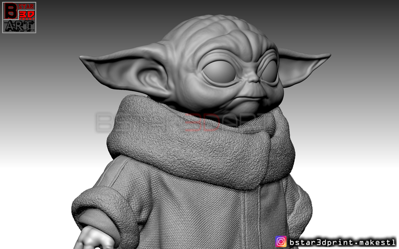 Yoda Baby - Mandalorian Star wars - High quality  3D Print 282516