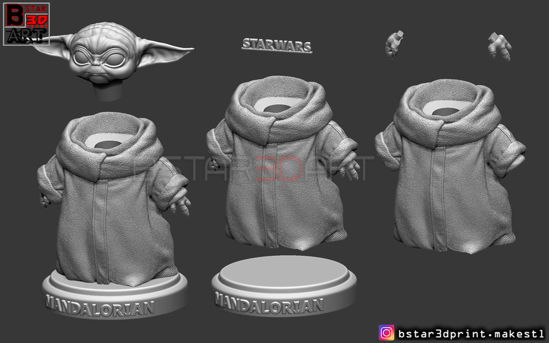 Yoda Baby - Mandalorian Star wars - High quality  3D Print 282517