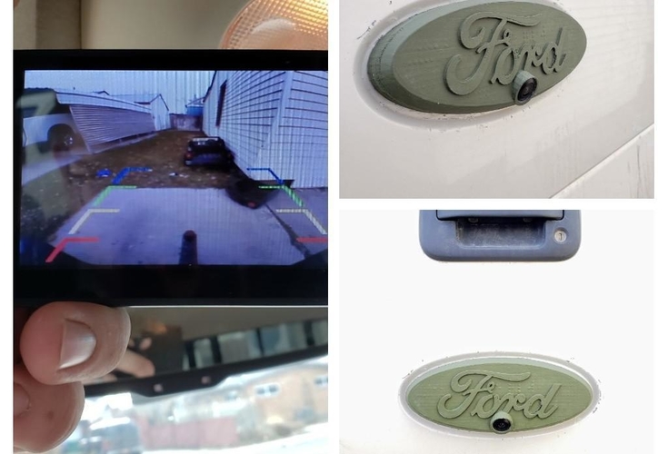 Ford Emblem Backup Camera 3D Print 282572
