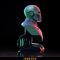 ironman bust - 3D print model - Thumbnail 8