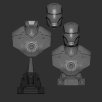 ironman bust - 3D print model - Thumbnail 9