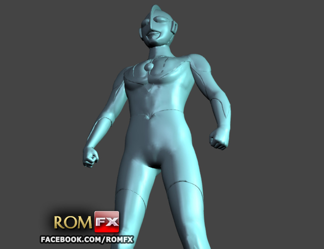 3d printed ultraman type c 3d figure printable by romfxbr pinshape
