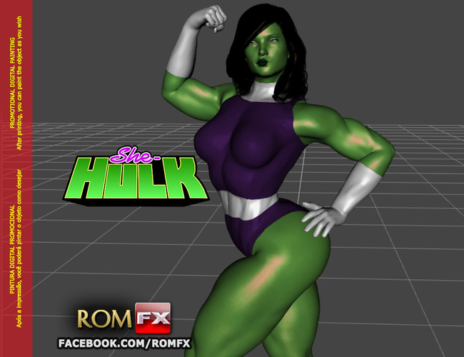 She-Hulk Printable Action Figure