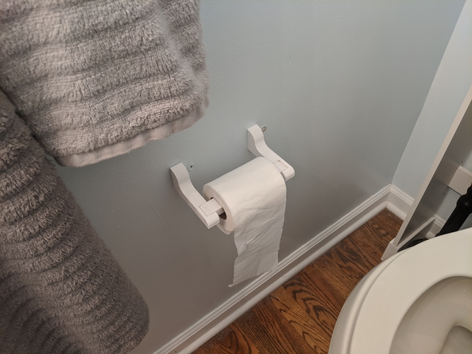 Print In Place Quick-Change Toilet Paper / Paper Towel Holder 3D Print 282823