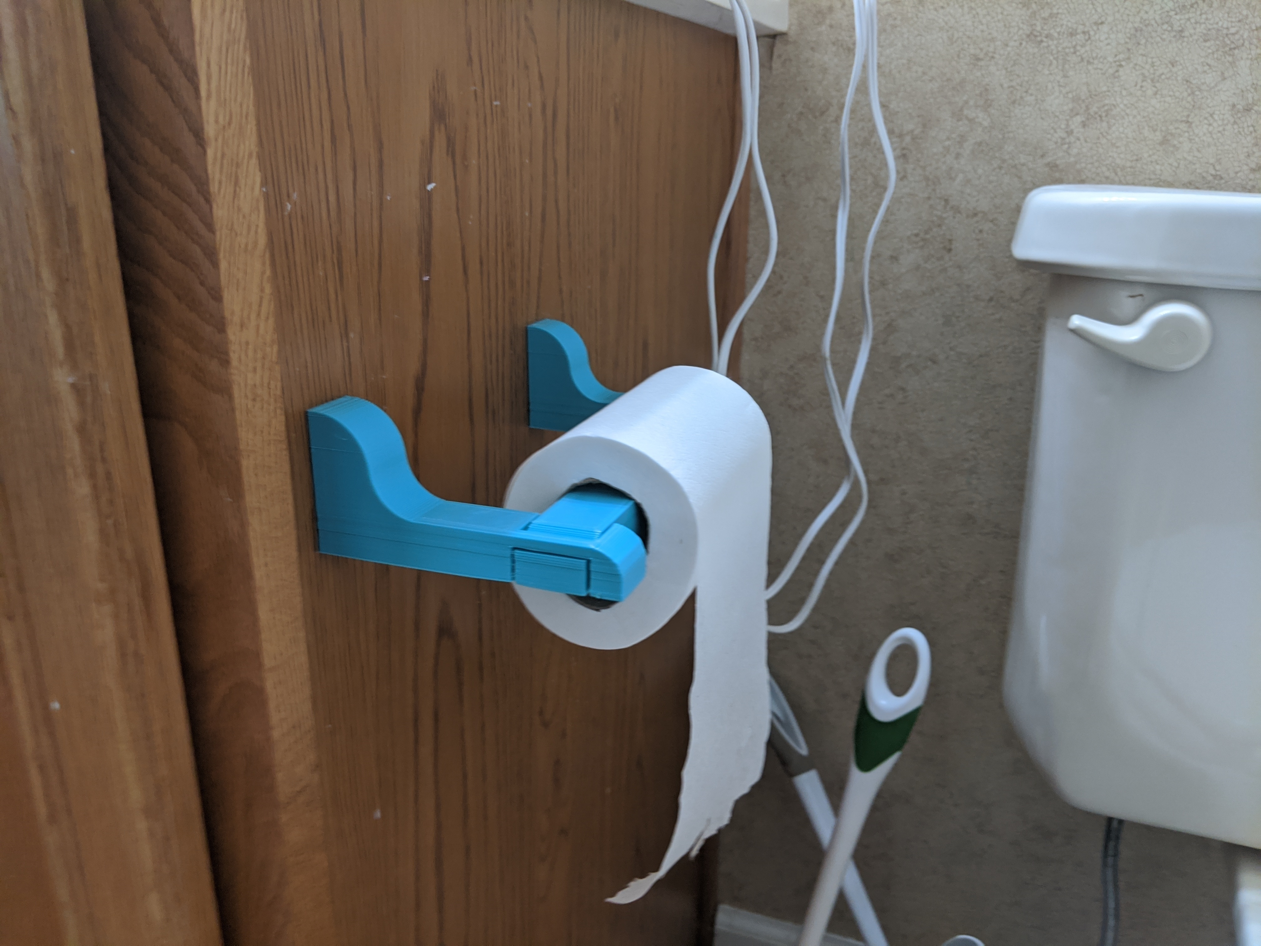 3D Printable Toilet Paddle for push-button toilet accessibility by  Clockspring