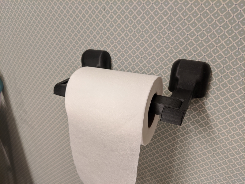 Print In Place Quick-Change Toilet Paper / Paper Towel Holder