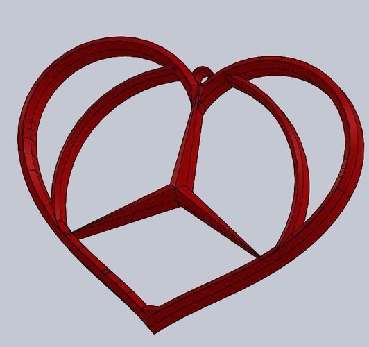 Mercedes Benz Heart Logo 3D Print 282882