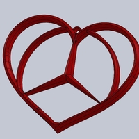 Small Mercedes Benz Heart Logo 3D Printing 282882