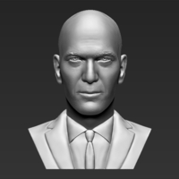 Small Zinedine Zidane bust 3D printing ready stl obj formats 3D Printing 282884