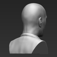 Zinedine Zidane bust 3D printing ready stl obj formats - Thumbnail 7