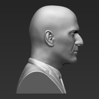 Zinedine Zidane bust 3D printing ready stl obj formats - Thumbnail 8