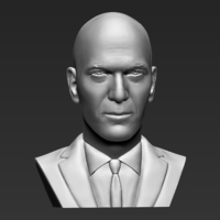 Zinedine Zidane bust 3D printing ready stl obj formats - Thumbnail 10